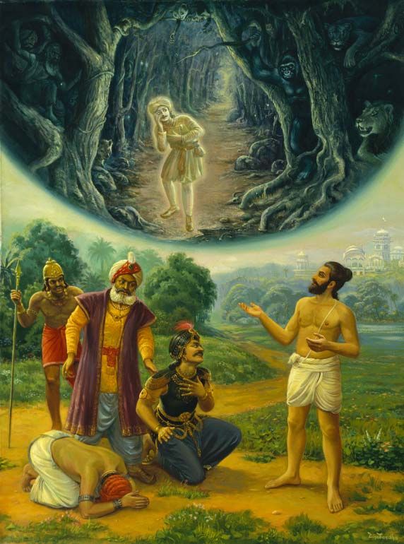 Джада Бхарата дает наставление царю Рагхугане